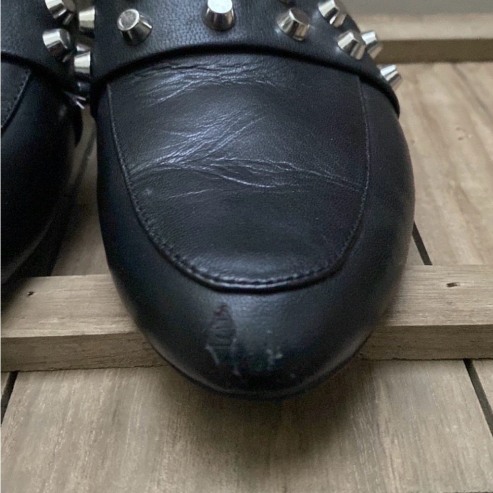 Dolce Vita Black Studded Mules - Picture 5 of 10